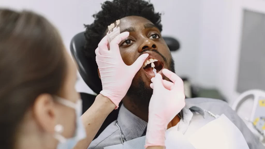 man doing veneer sampling